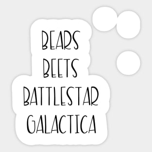 The Office Bears Beats Battlestar Galactica Sticker